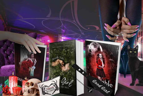 Sizzling Sapphic Book Box: variety of sapphic books + custom merch. Options at checkout. Subscribe & Save! Dark Romance Crates