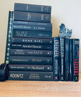 Black Books by the Foot - Decor you love to read! Gothic, Dark Fantasy, Dark Romance, Horror & Suspense Books 1-3 feet. No Duplicates. Dark Romance Crates